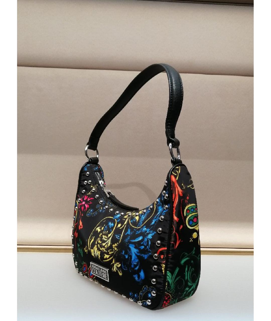 VERSACE JEANS COUTURE Мульти кожаная сумка с короткими ручками, фото 2