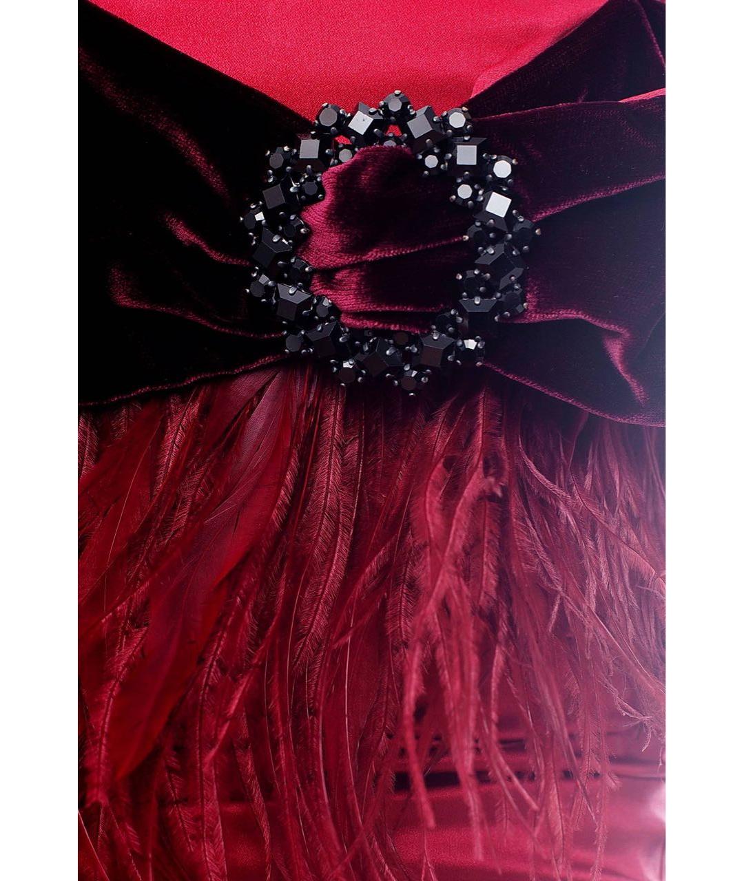 DOLCE&GABBANA Бордовый шелковый корсет, фото 4