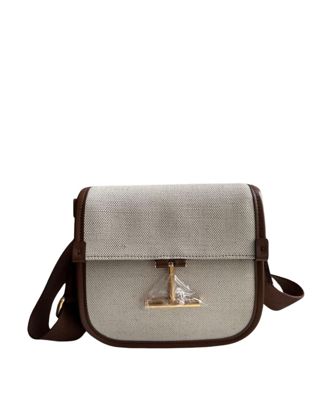 TOM FORD Бежевая тканевая сумка через плечо, фото 1