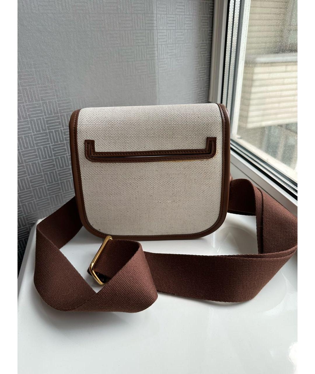 TOM FORD Бежевая тканевая сумка через плечо, фото 2