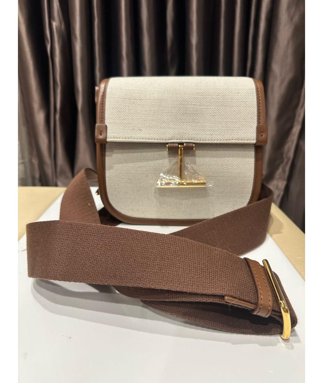 TOM FORD Бежевая тканевая сумка через плечо, фото 6