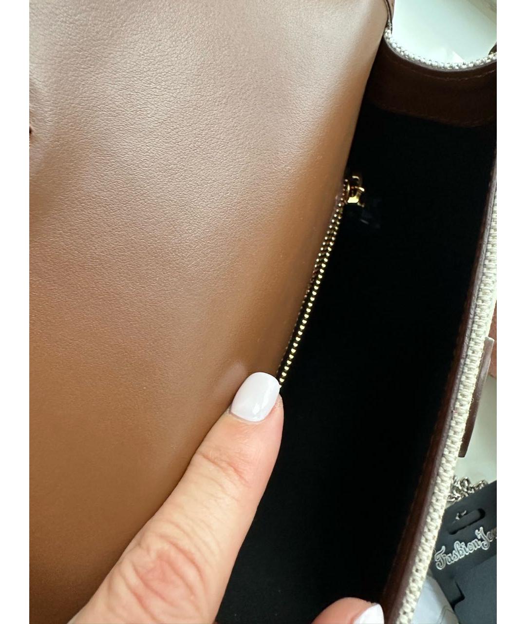 TOM FORD Бежевая тканевая сумка через плечо, фото 3