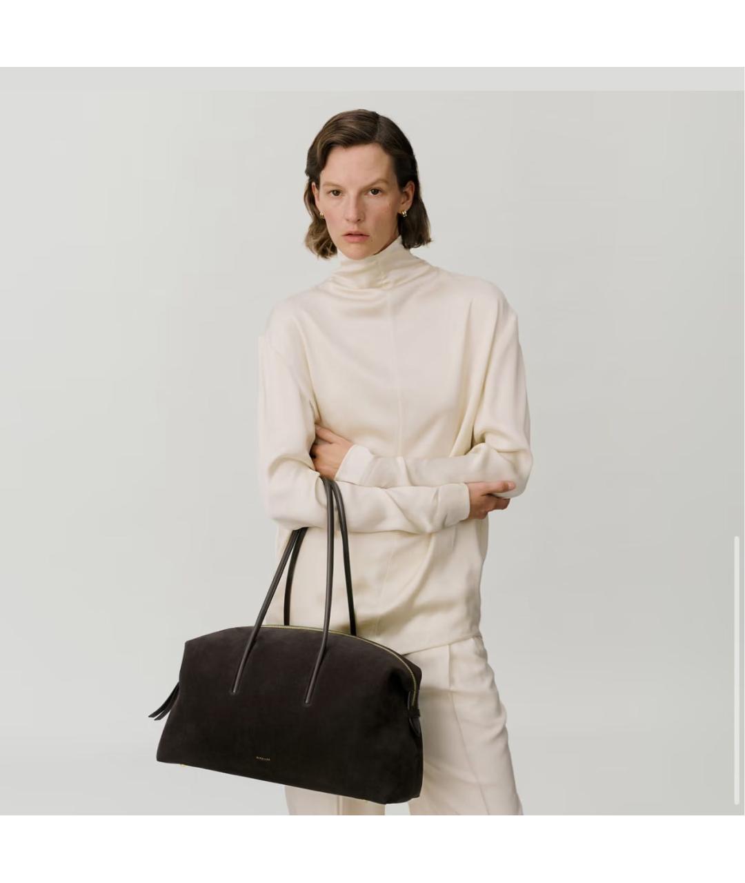 DEMELLIER Коричневая замшевая сумка тоут, фото 3