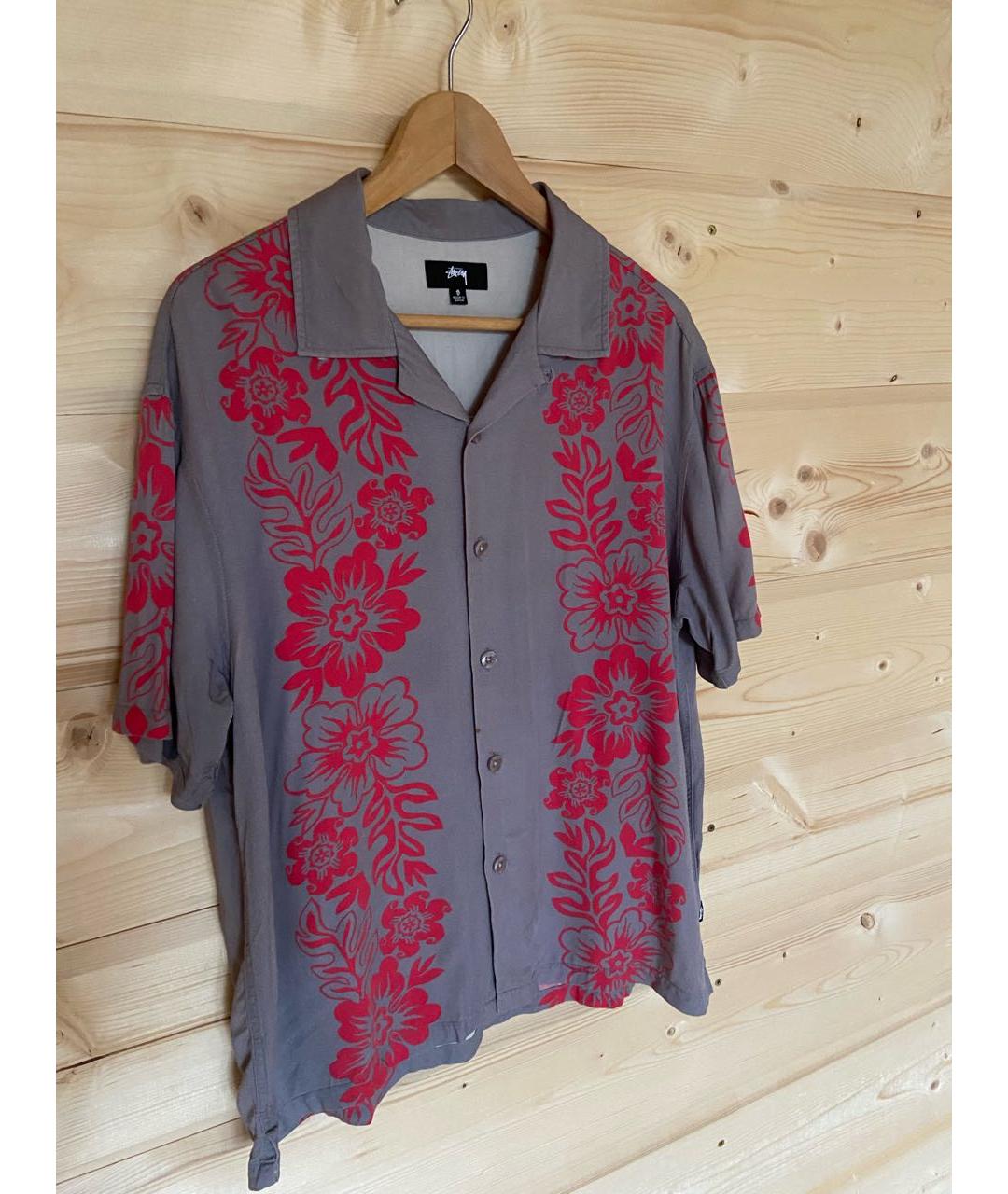 STUSSY Серая кэжуал рубашка, фото 5