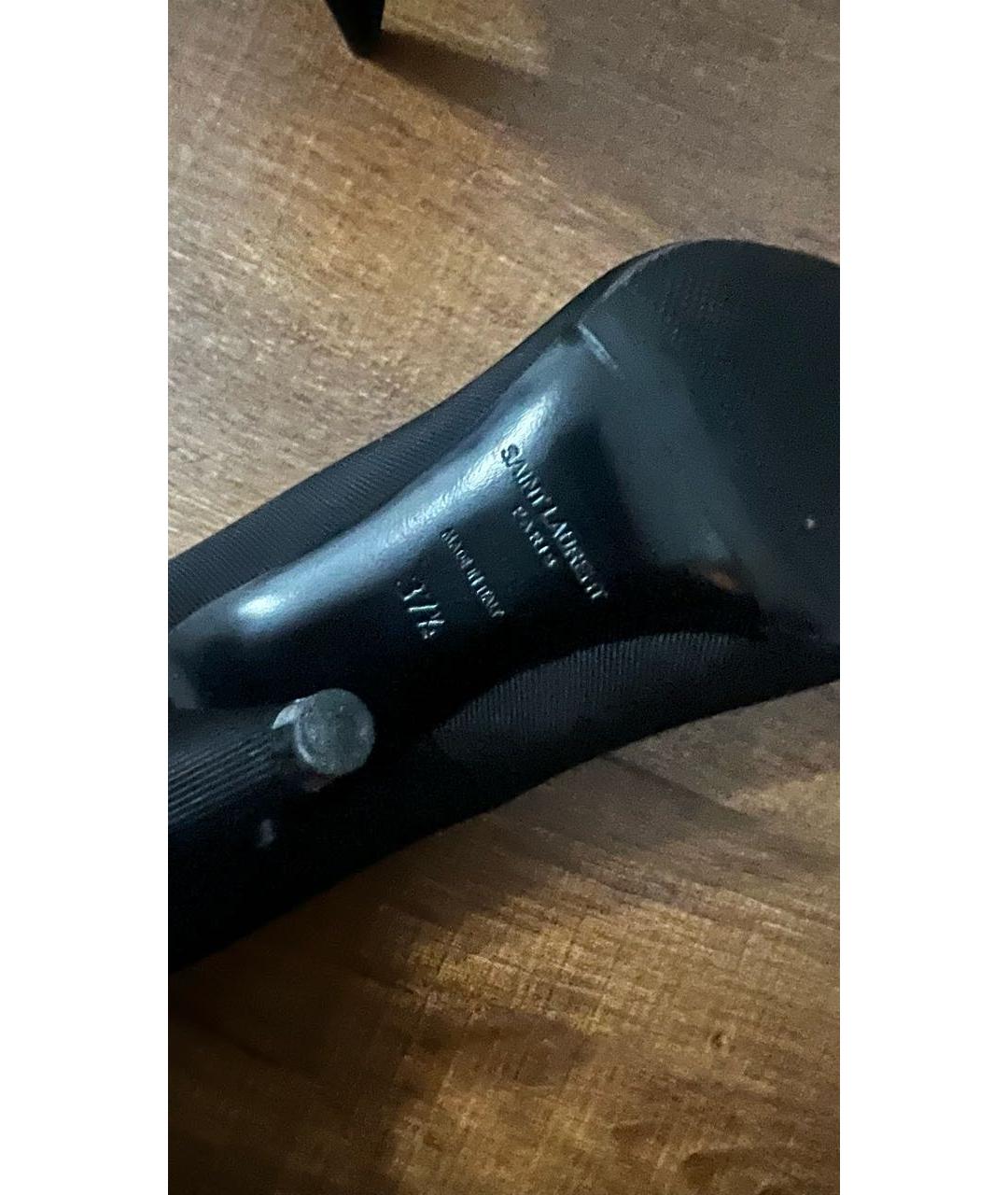 SAINT LAURENT Черные текстильные туфли, фото 3