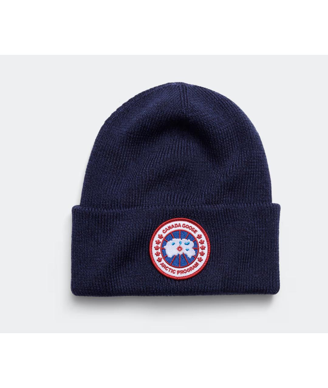 CANADA GOOSE Темно-синяя шерстяная шапка, фото 2