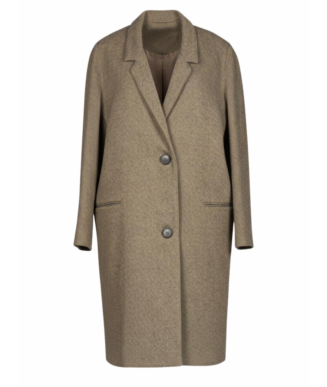 LEMAIRE Коричневое шерстяное пальто, фото 1