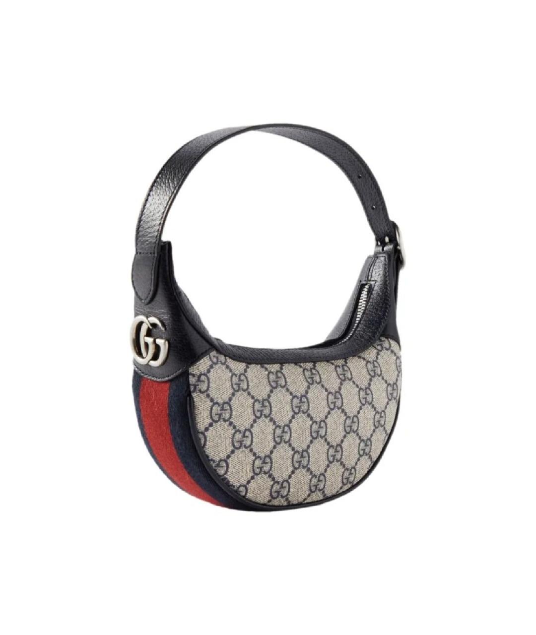 GUCCI Бежевая кожаная сумка через плечо, фото 9