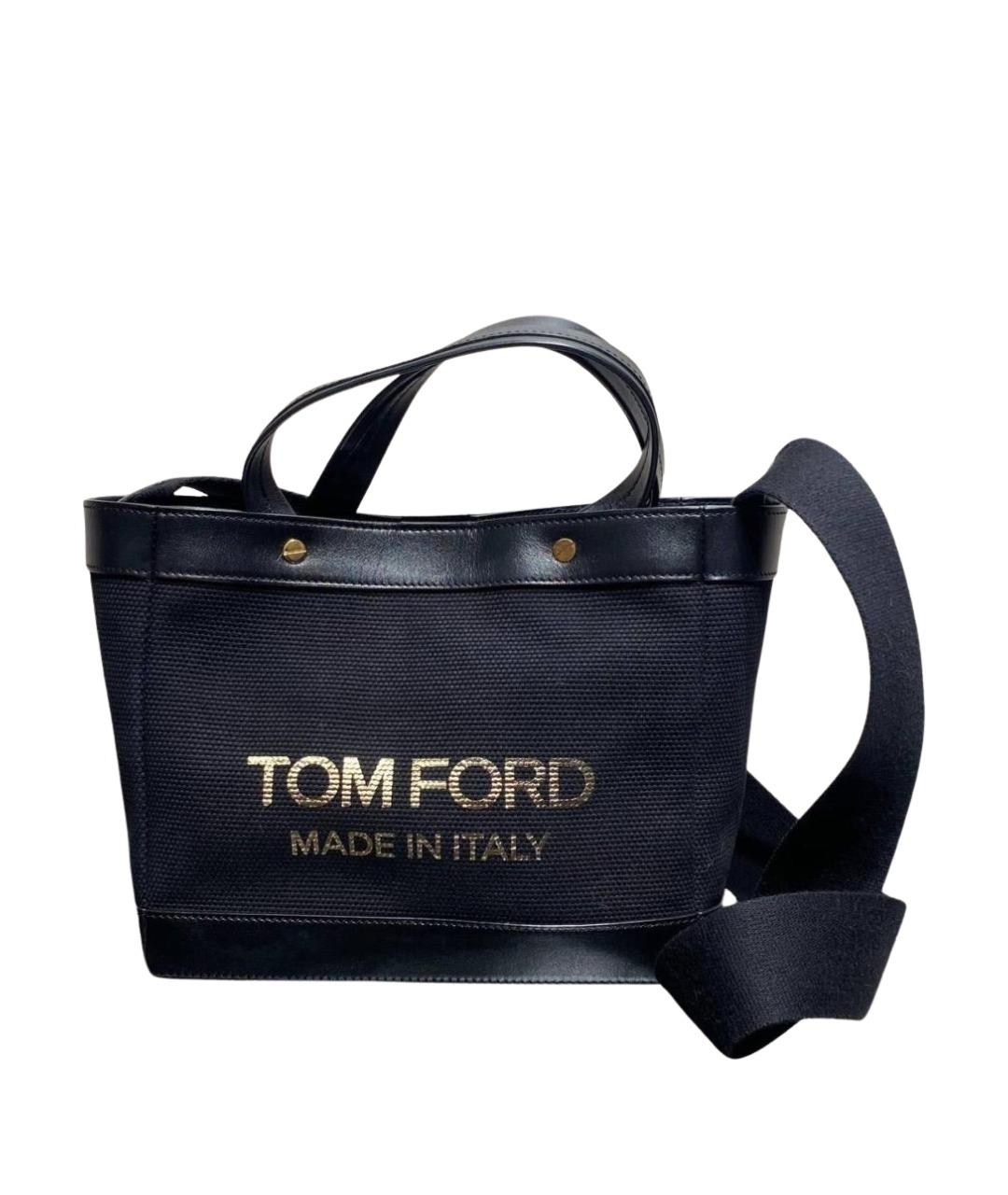 TOM FORD Черная кожаная сумка через плечо, фото 1