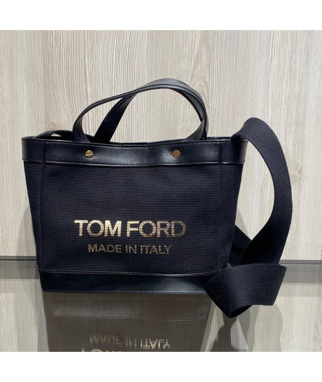 TOM FORD Черная кожаная сумка через плечо, фото 7