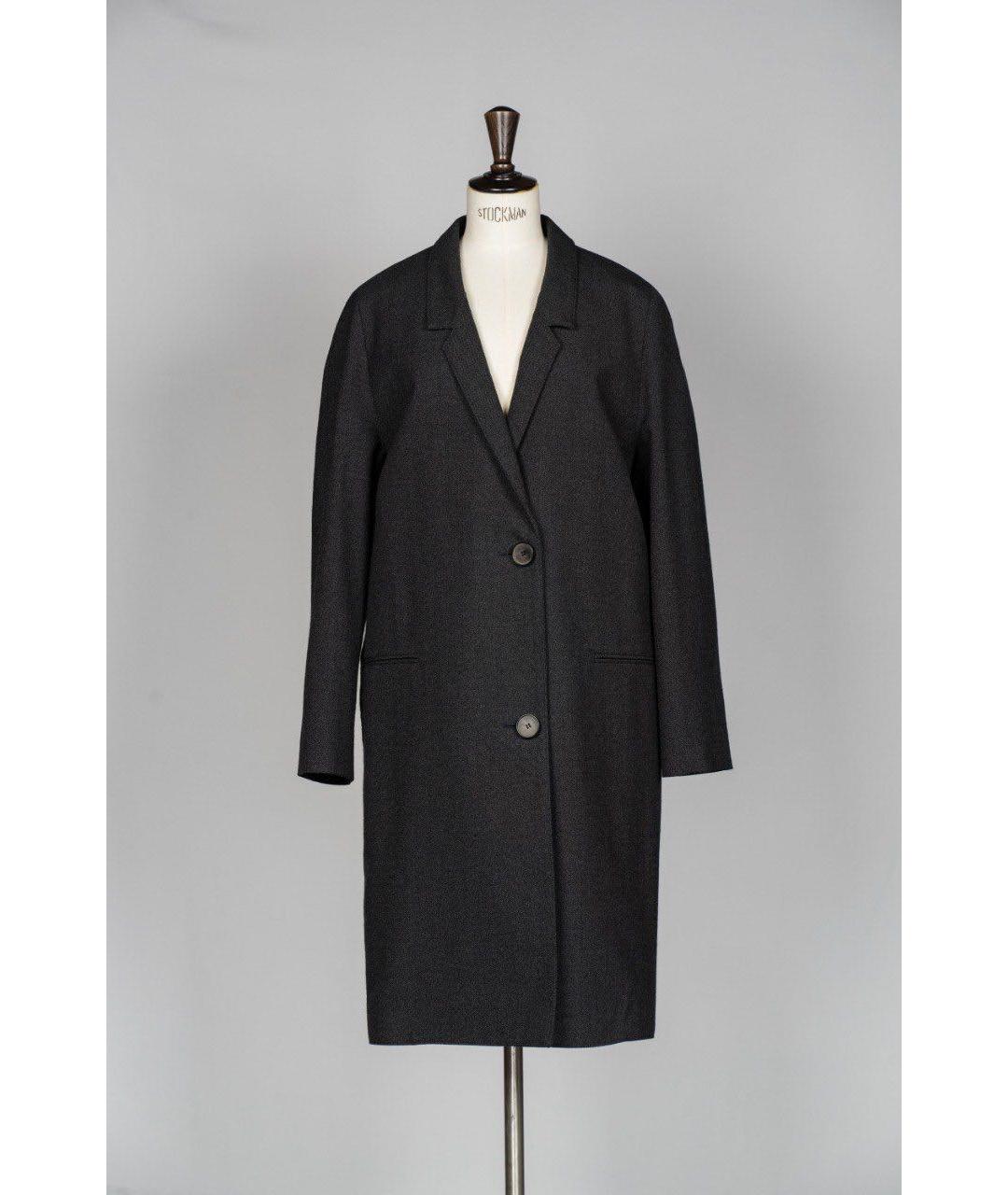 LEMAIRE Антрацитовое шерстяное пальто, фото 3