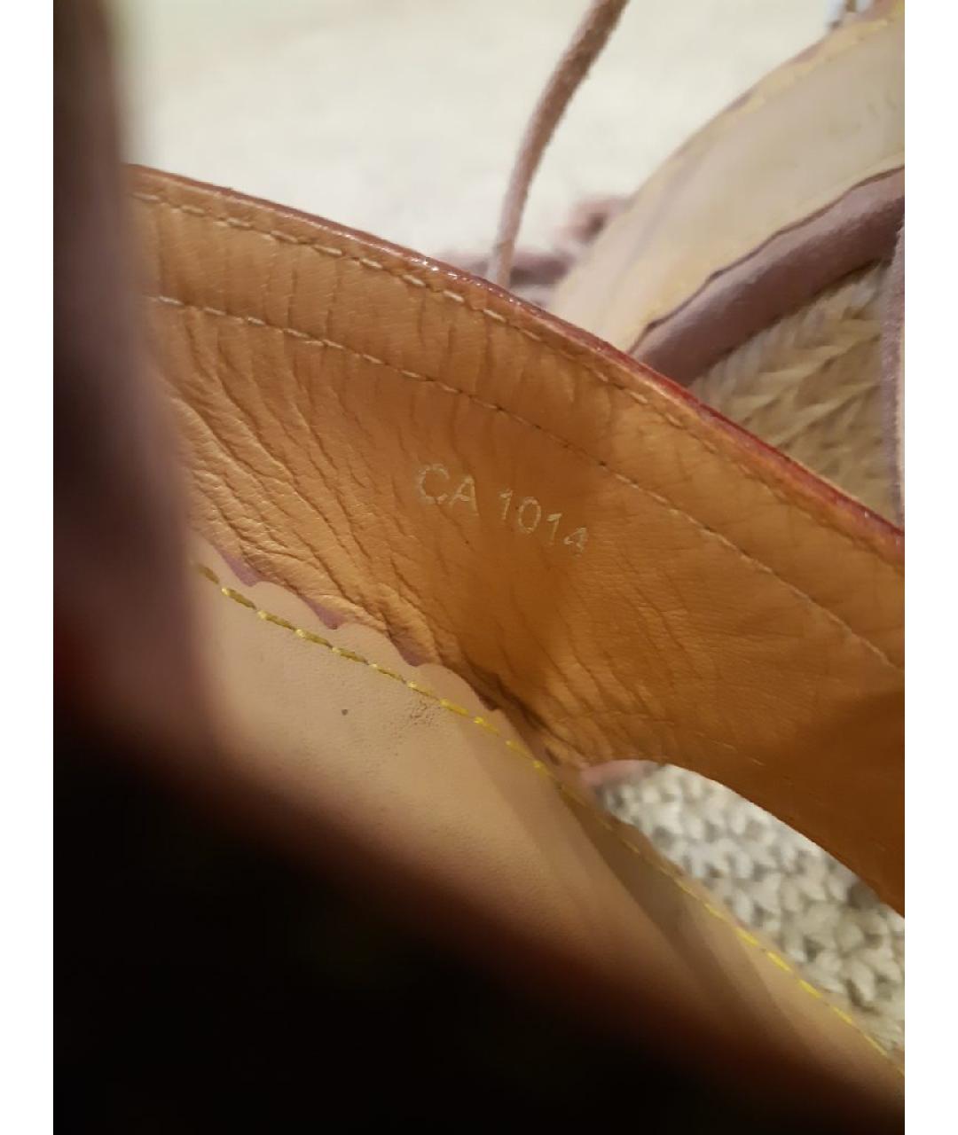 LOUIS VUITTON Фиолетовые замшевые эспадрильи, фото 9