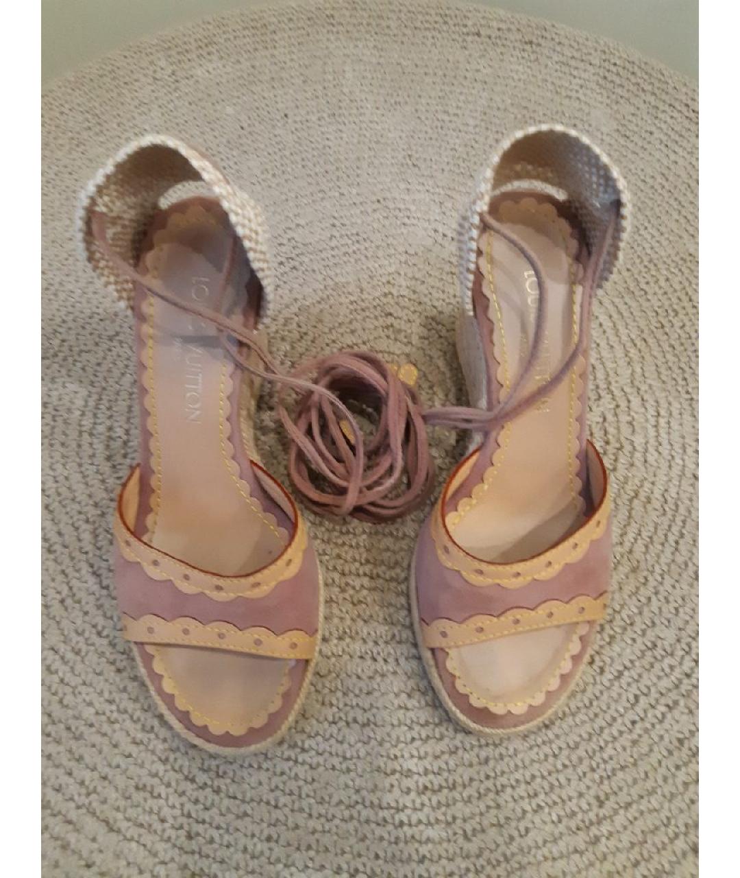 LOUIS VUITTON Фиолетовые замшевые эспадрильи, фото 2