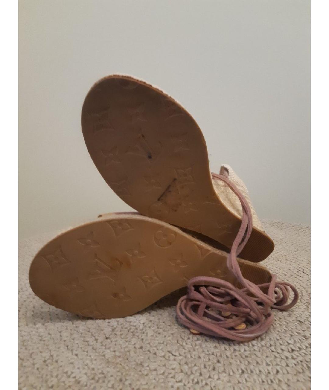 LOUIS VUITTON Фиолетовые замшевые эспадрильи, фото 8