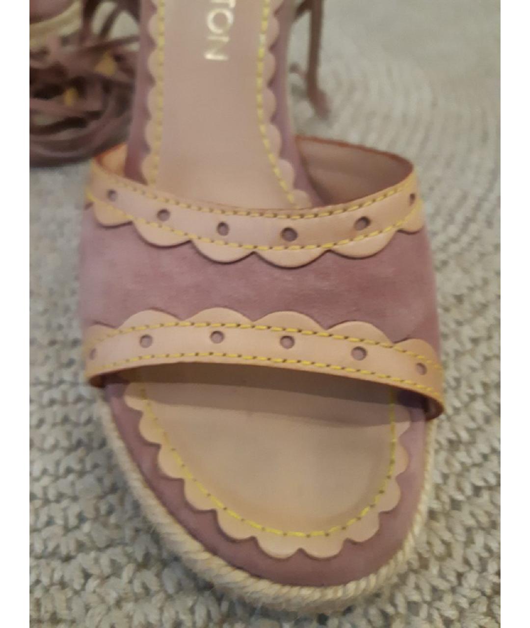 LOUIS VUITTON Фиолетовые замшевые эспадрильи, фото 6