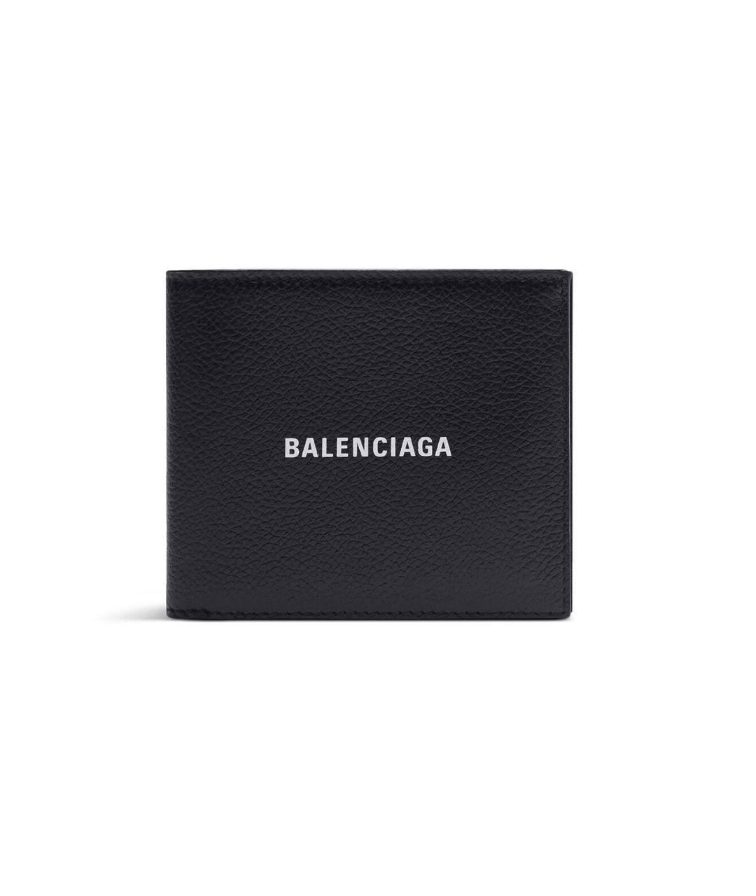 BALENCIAGA Черный кожаный кошелек, фото 1
