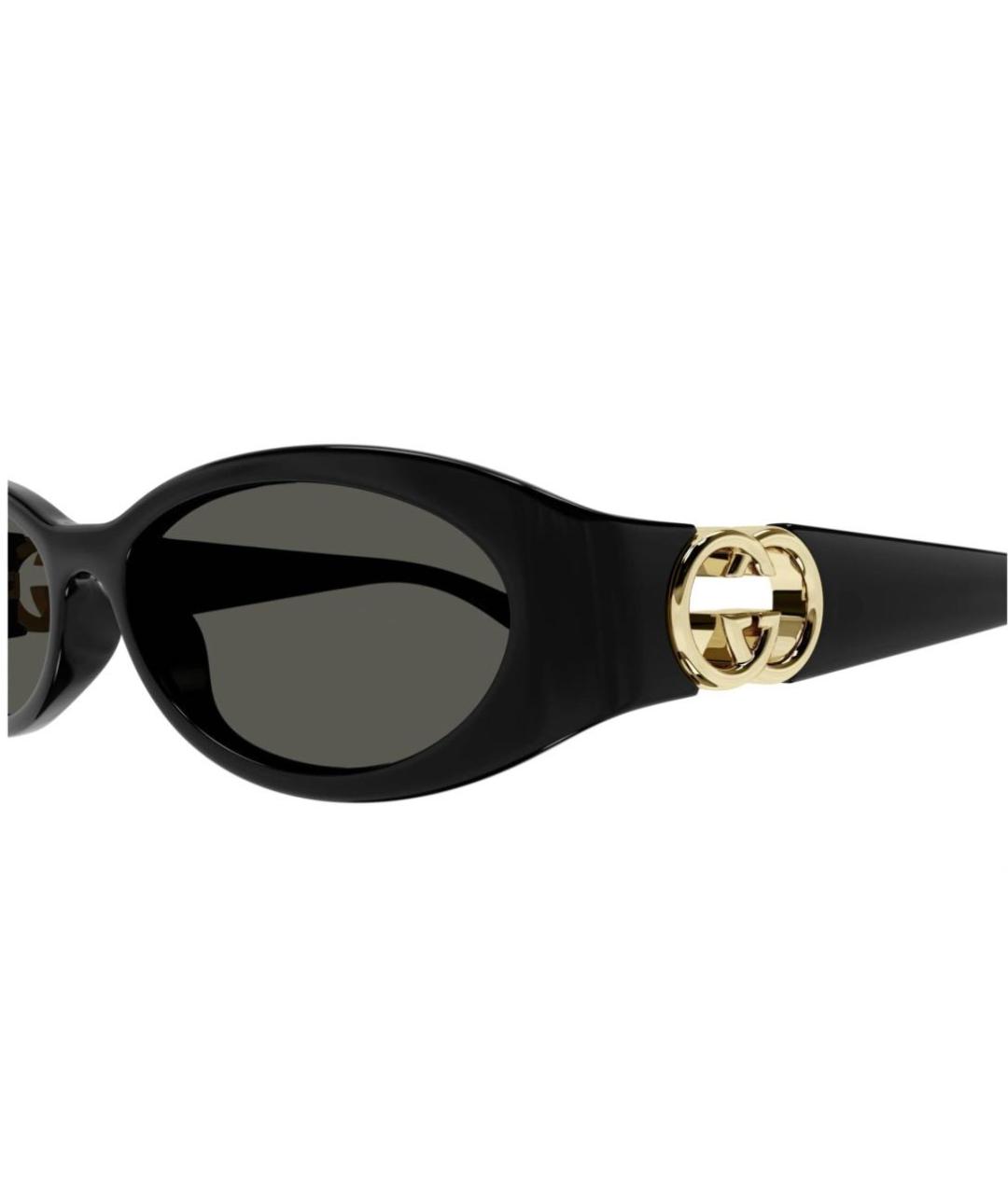 GUCCI Черные пластиковые солнцезащитные очки, фото 2