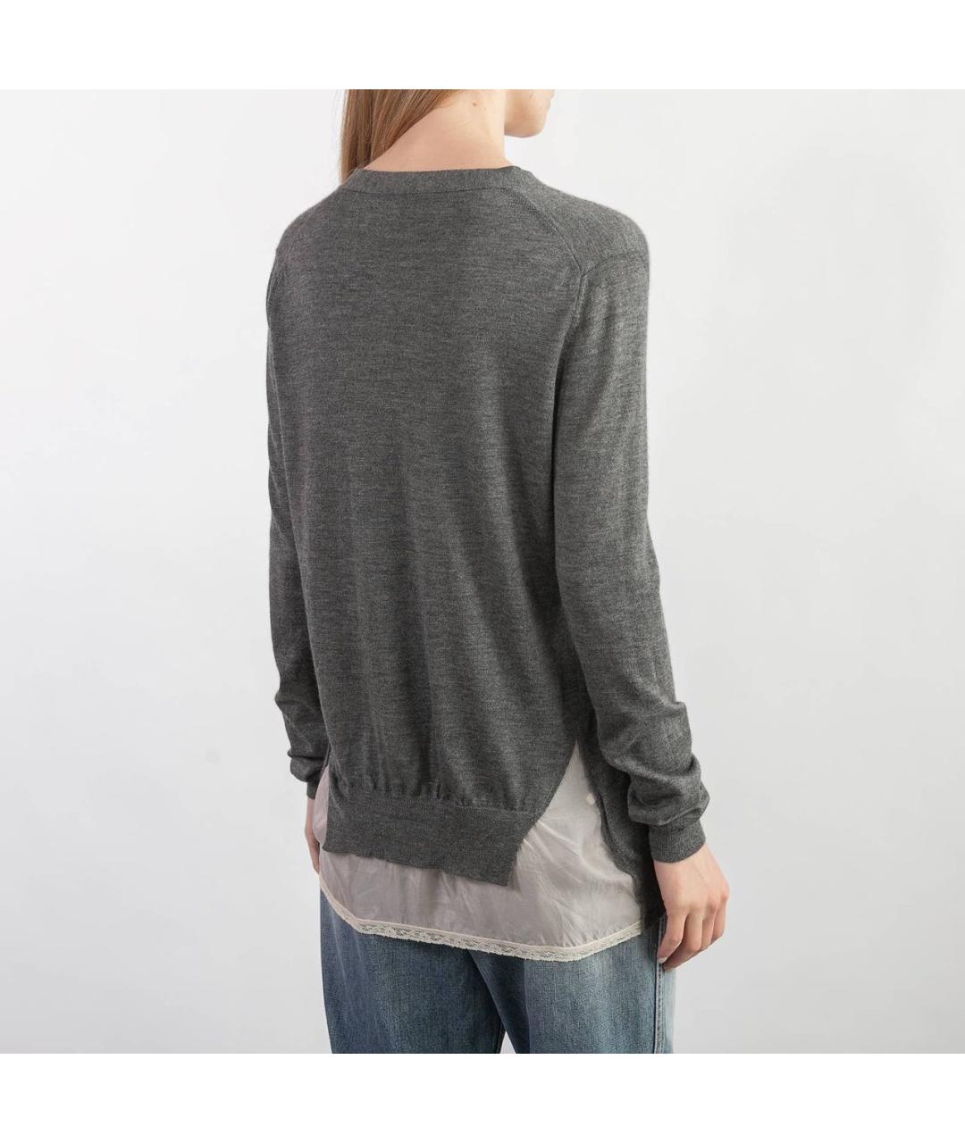 MIU MIU Серый кашемировый кардиган, фото 4