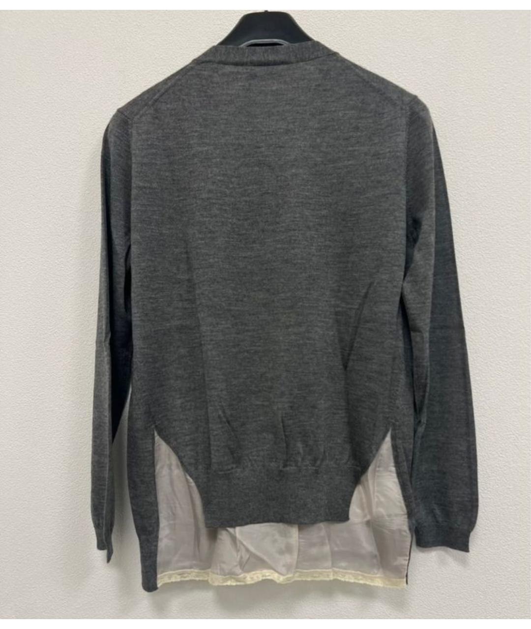 MIU MIU Серый кашемировый кардиган, фото 2