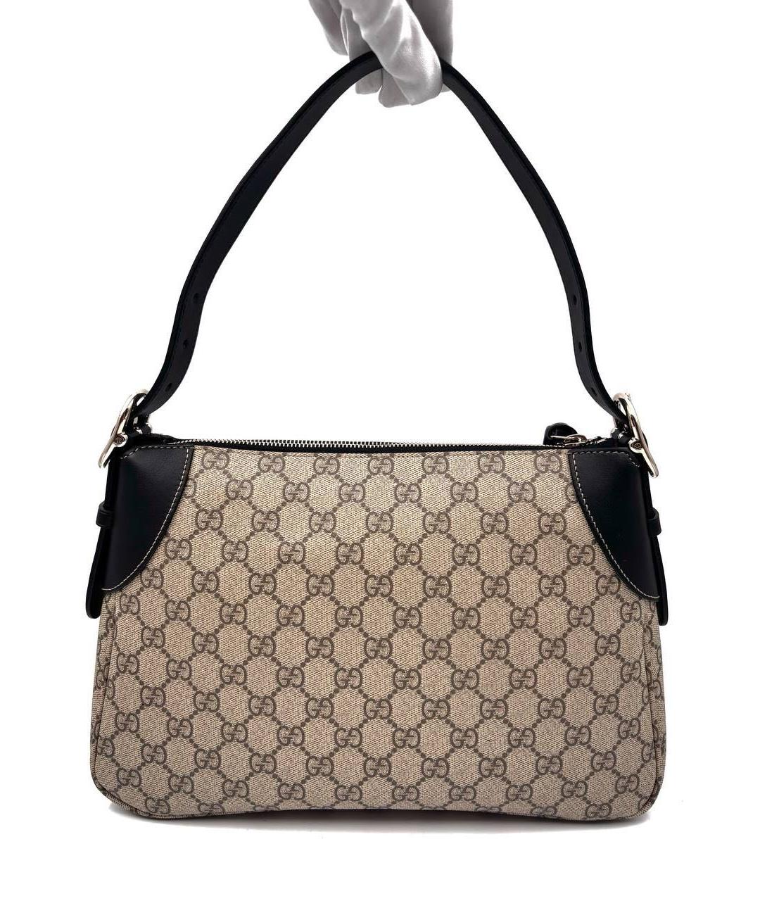 GUCCI Черная кожаная сумка через плечо, фото 2