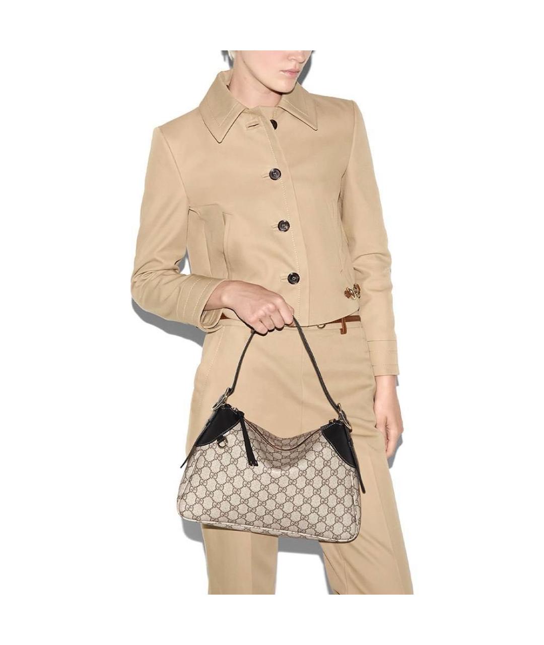 GUCCI Черная кожаная сумка через плечо, фото 5