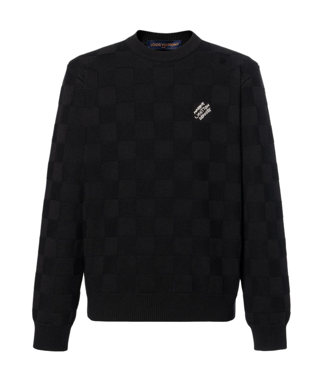 LOUIS VUITTON Черный шерстяной джемпер / свитер, фото 1