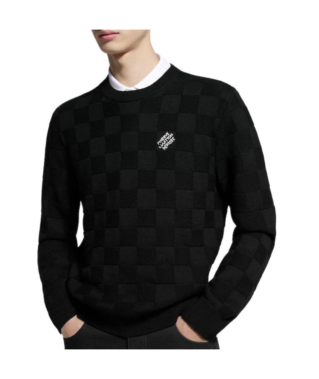 LOUIS VUITTON Черный шерстяной джемпер / свитер, фото 5