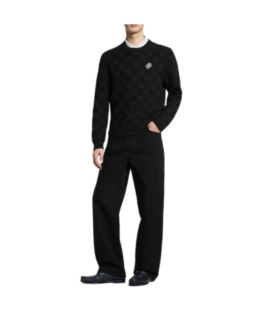 LOUIS VUITTON Черный шерстяной джемпер / свитер, фото 3