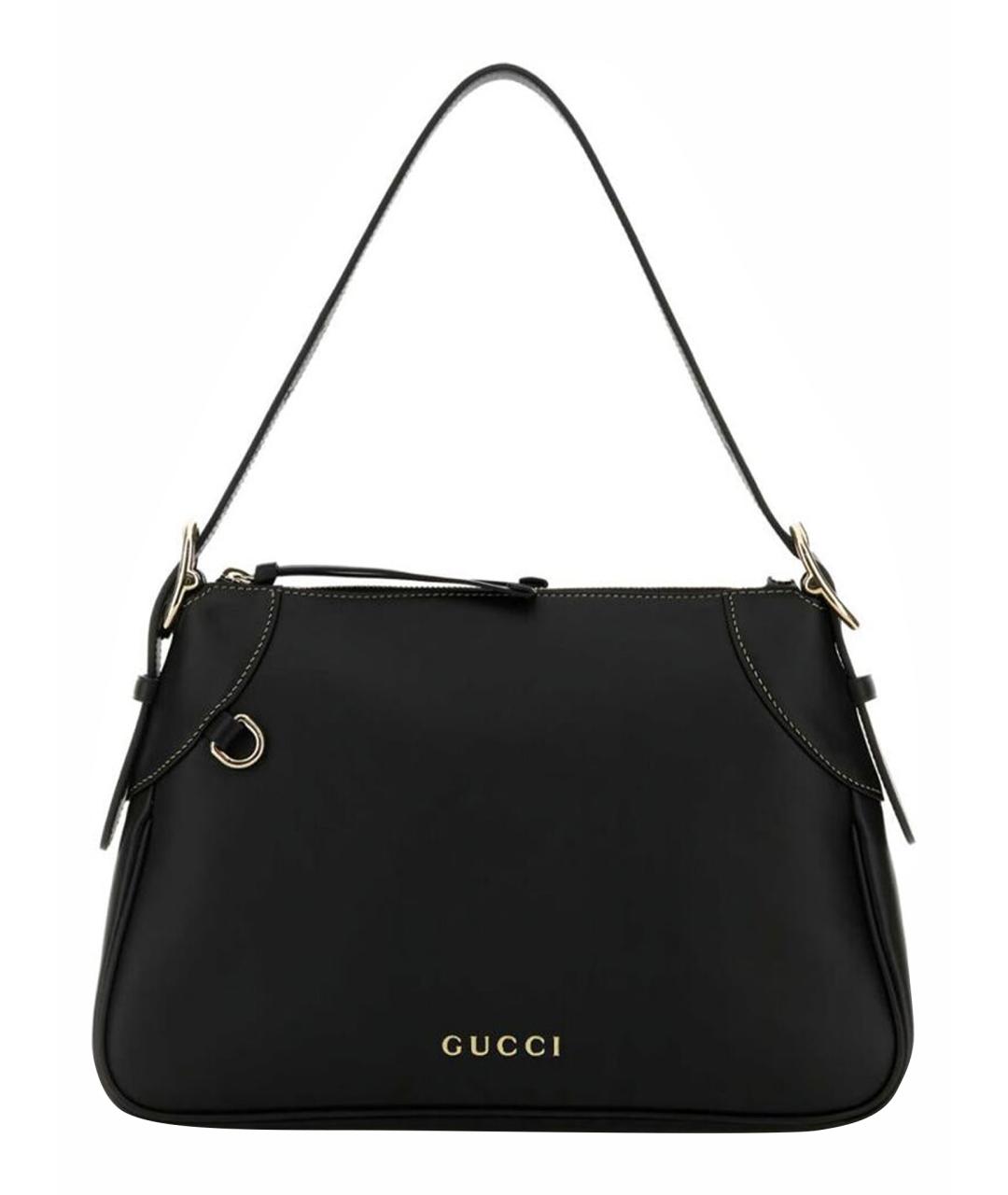 GUCCI Черная кожаная сумка через плечо, фото 1