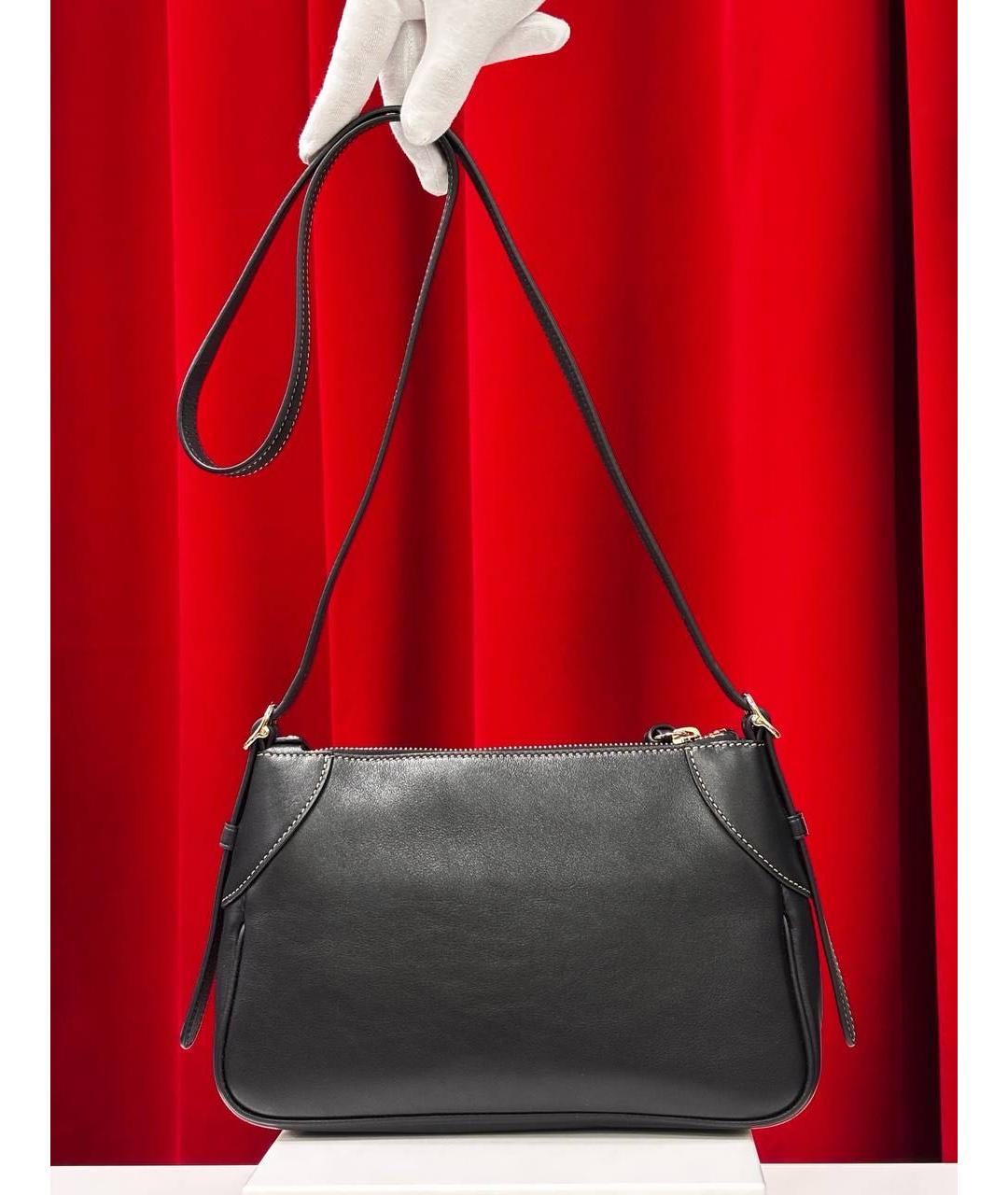 GUCCI Черная кожаная сумка через плечо, фото 5