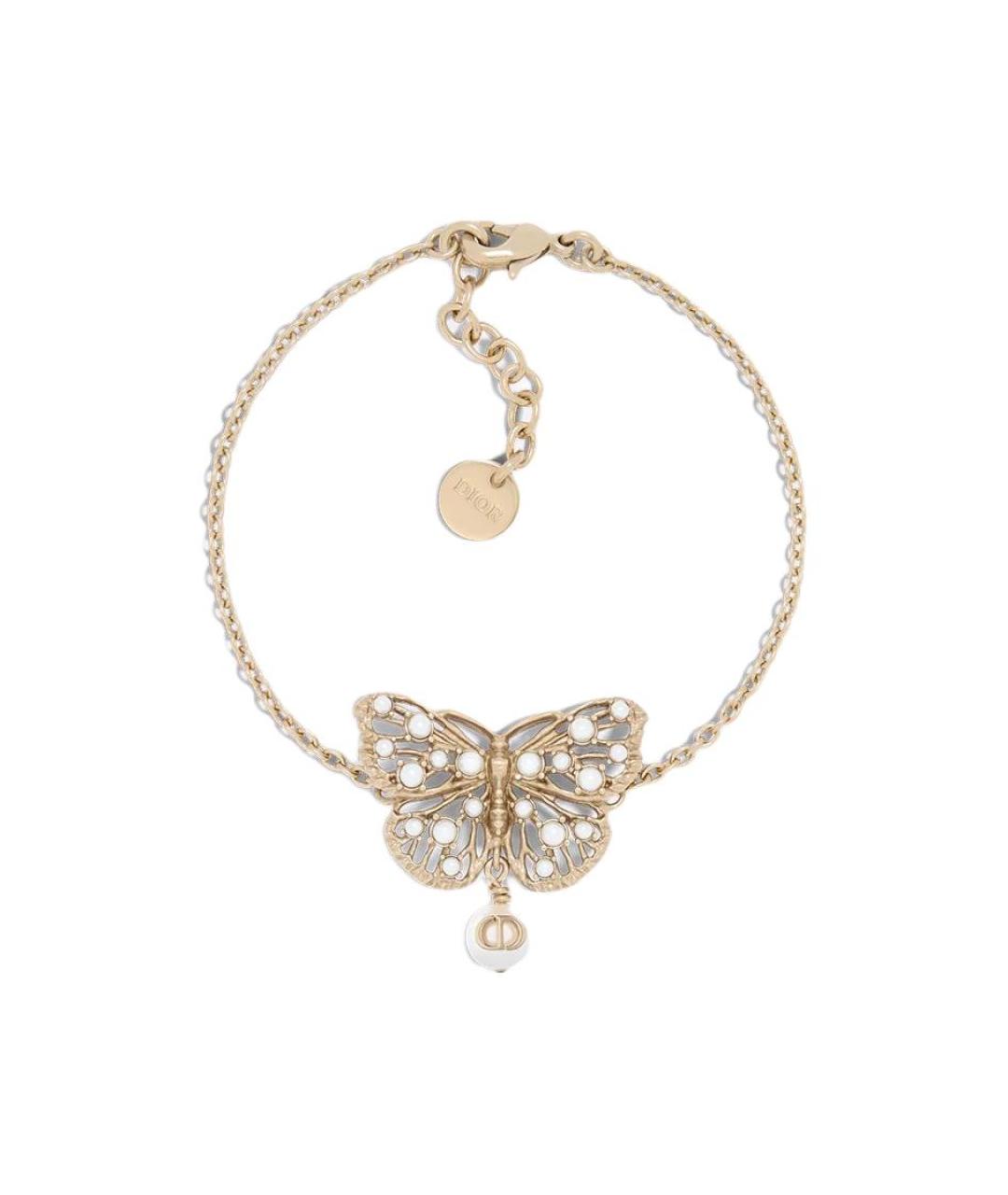 CHRISTIAN DIOR Золотой металлический браслет, фото 1