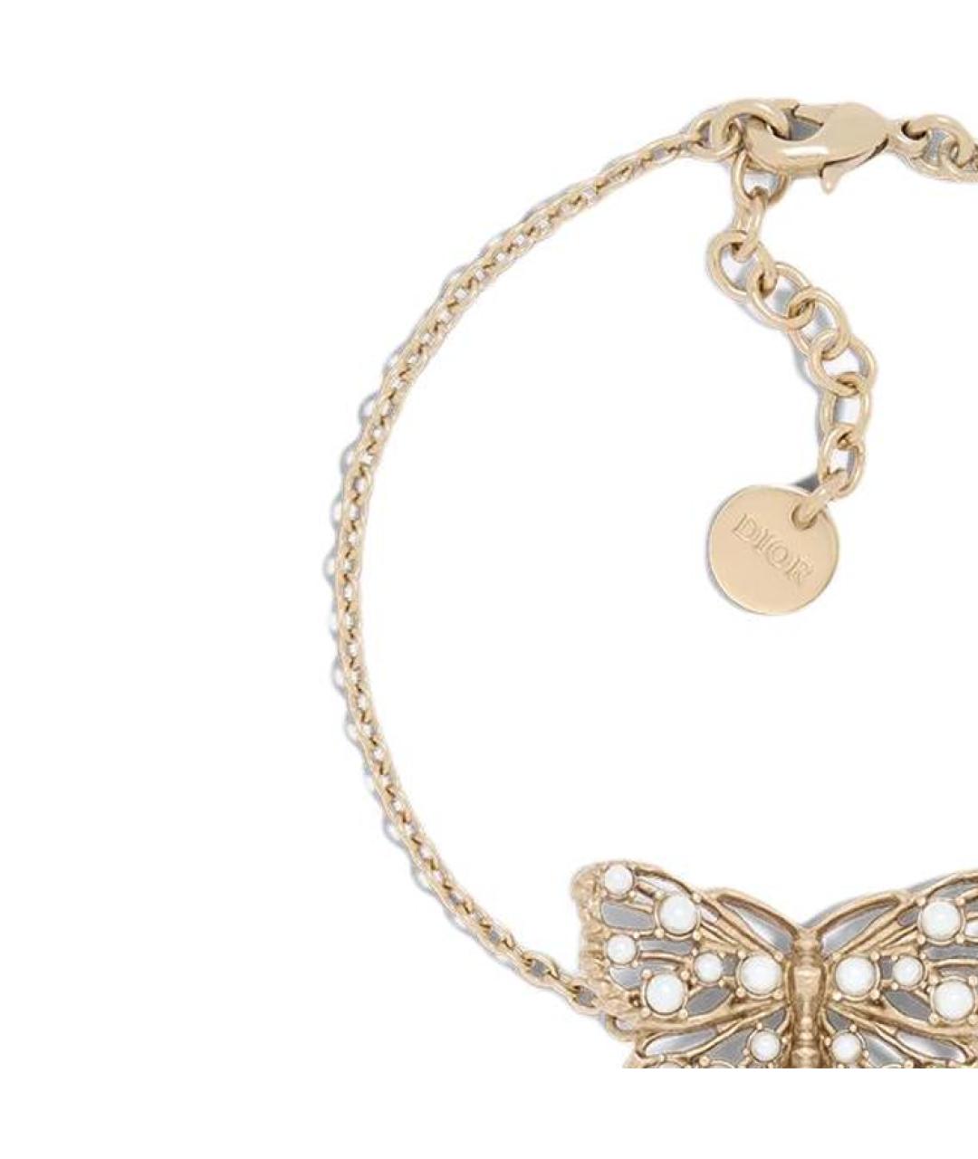 CHRISTIAN DIOR Золотой металлический браслет, фото 3