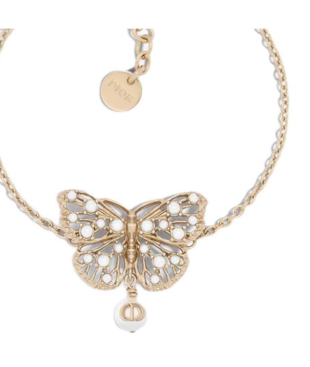 CHRISTIAN DIOR Золотой металлический браслет, фото 2