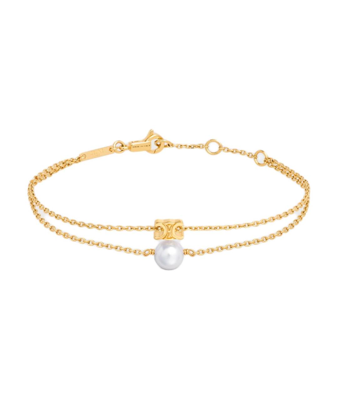 CELINE Золотой латунный браслет, фото 1