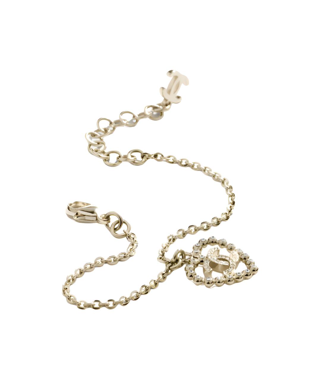 CHANEL Золотой металлический браслет, фото 1