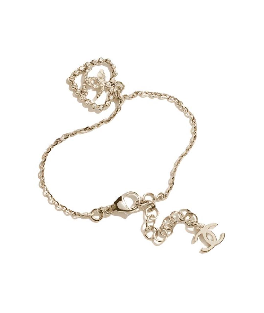 CHANEL Золотой металлический браслет, фото 2