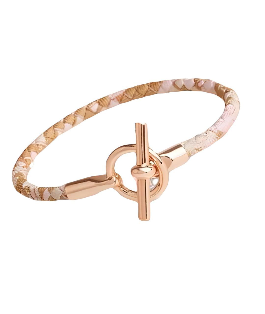 HERMES Розовый браслет, фото 3