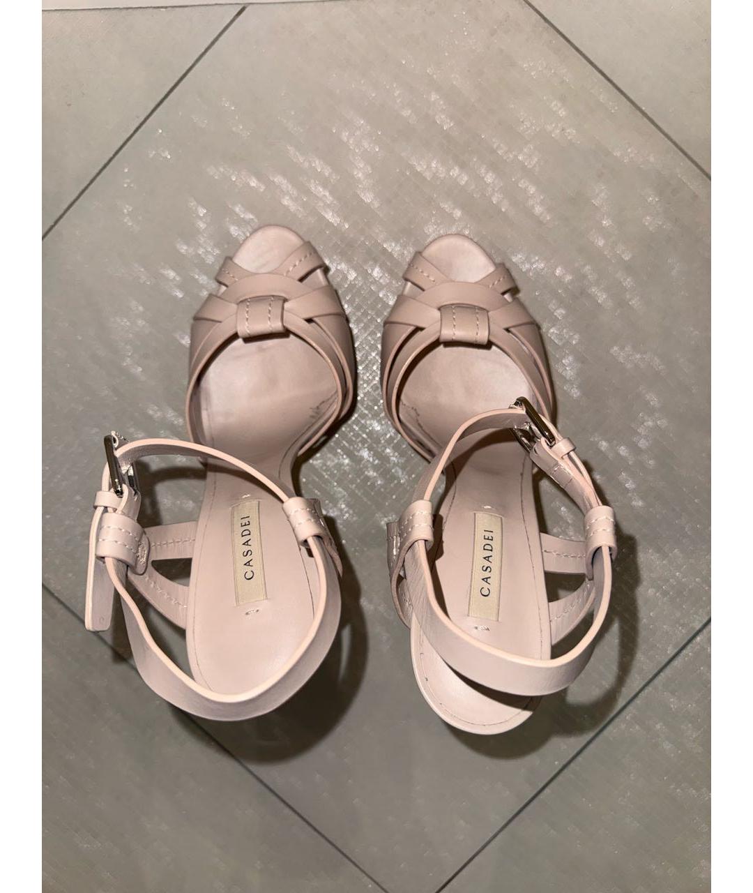 CASADEI Бежевые кожаные туфли, фото 7