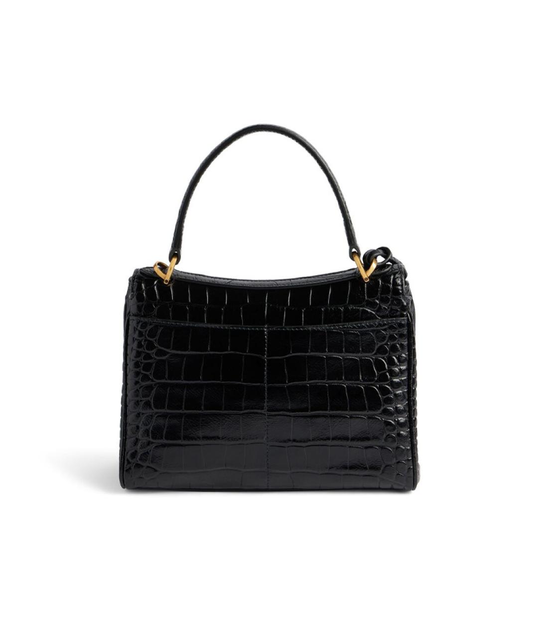 BALENCIAGA Черная кожаная сумка через плечо, фото 5