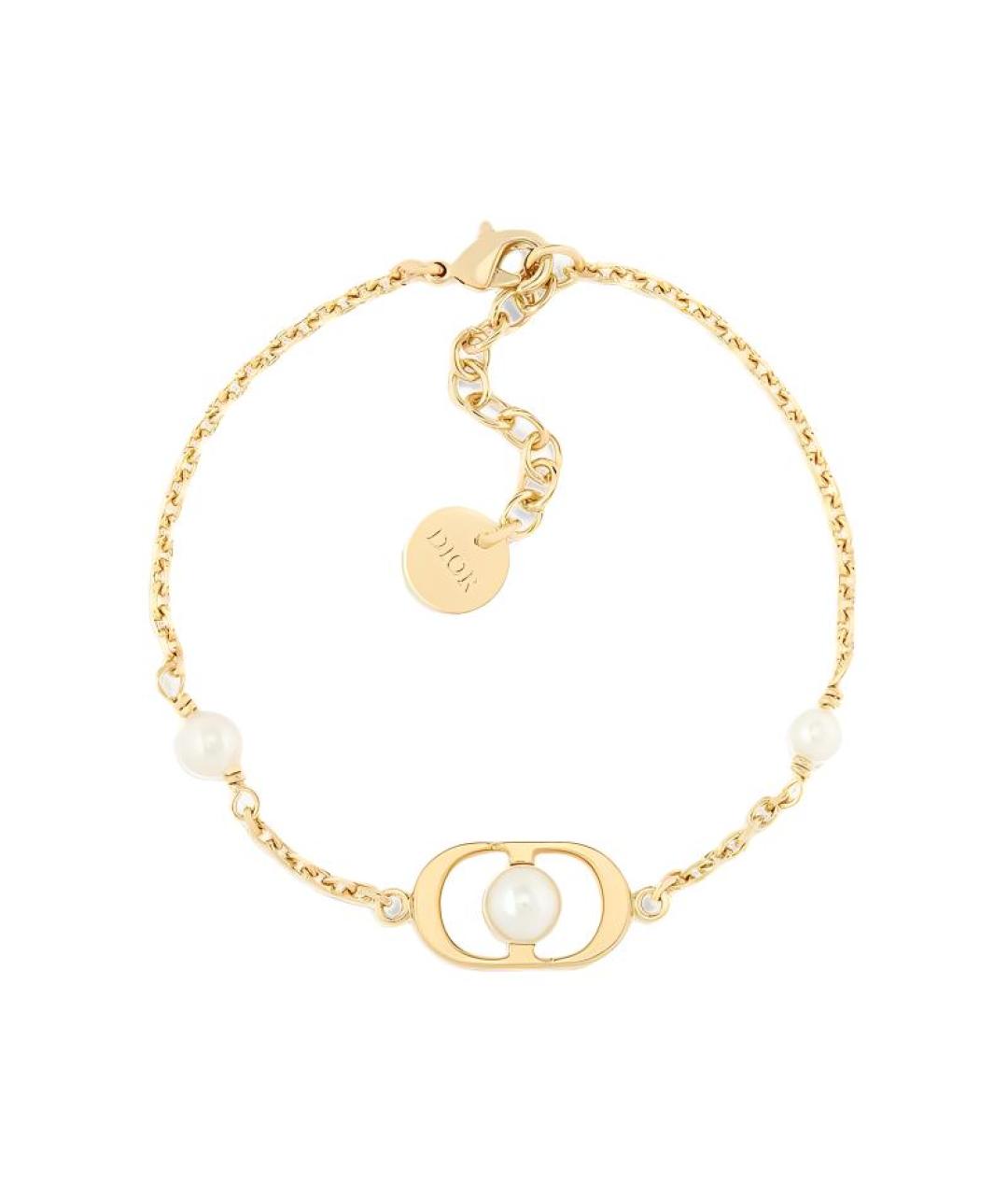 CHRISTIAN DIOR Золотой металлический браслет, фото 1