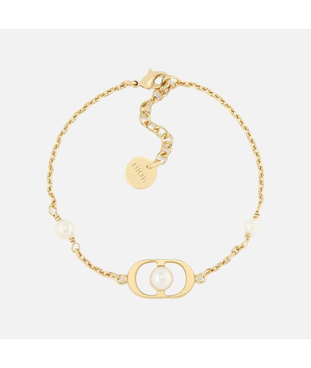 CHRISTIAN DIOR Золотой металлический браслет, фото 3