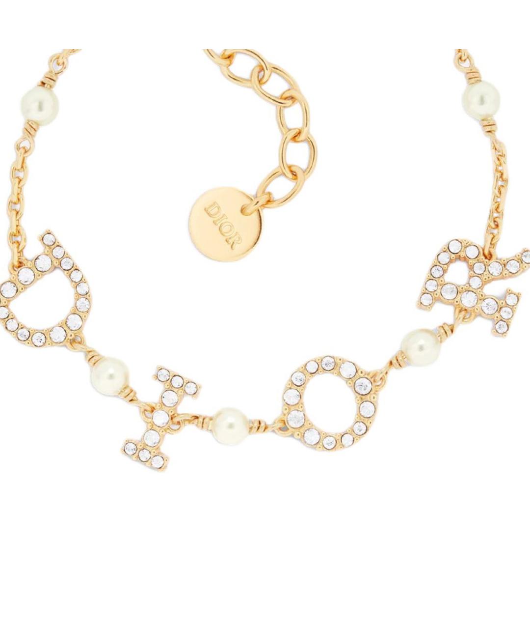 CHRISTIAN DIOR Золотой металлический браслет, фото 2