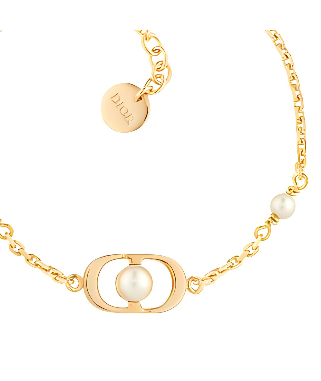 CHRISTIAN DIOR Золотой металлический браслет, фото 2