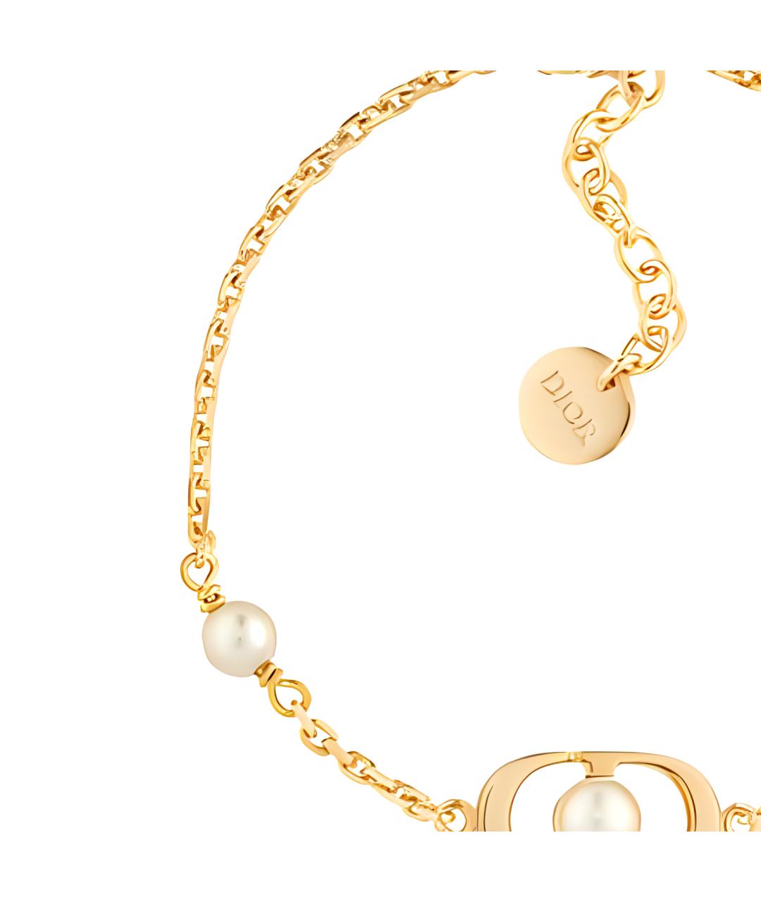 CHRISTIAN DIOR Золотой металлический браслет, фото 3