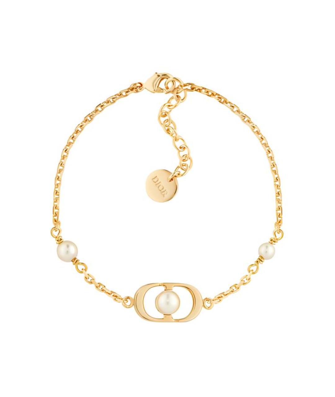 CHRISTIAN DIOR Золотой металлический браслет, фото 1
