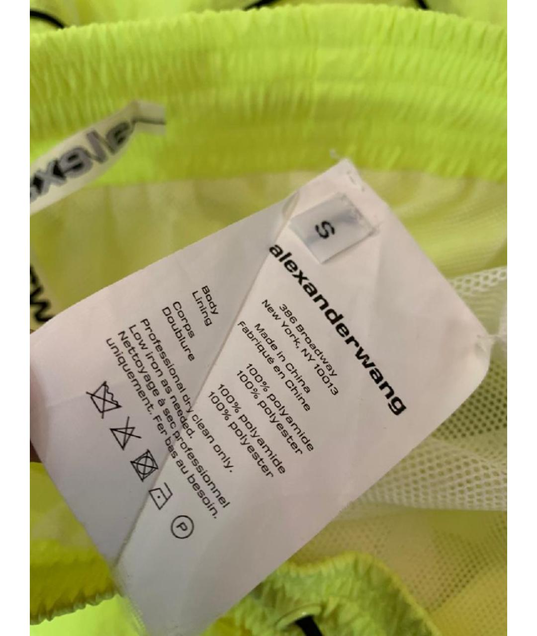 ALEXANDER WANG Салатовый полиэстеровый костюм с брюками, фото 8