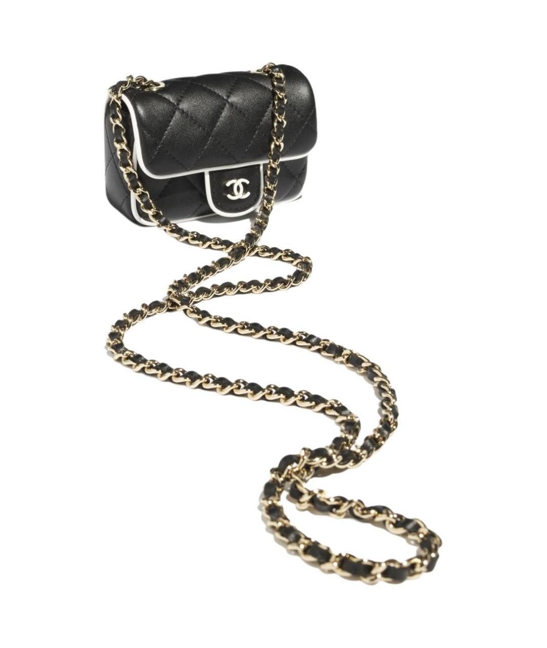CHANEL Черная кожаная сумка через плечо, фото 3