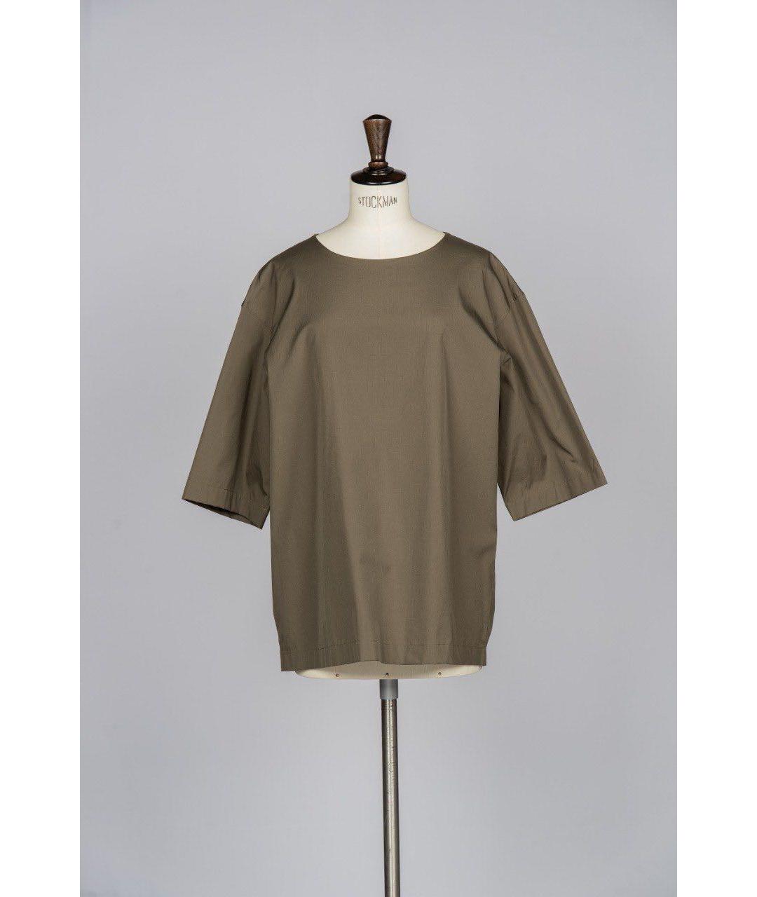 LEMAIRE Хаки хлопковая футболка, фото 3