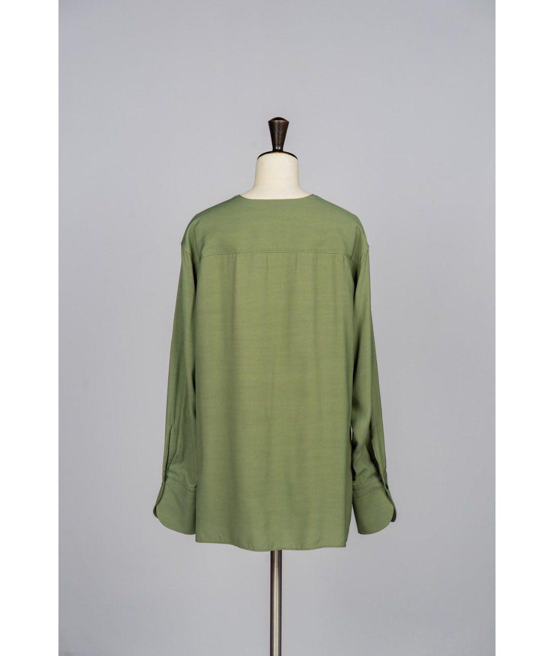 LEMAIRE Зеленая хлопковая блузы, фото 2