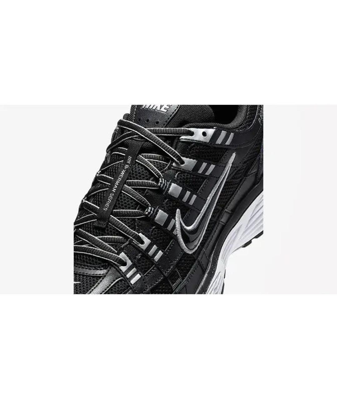 NIKE Черные кожаные низкие кроссовки / кеды, фото 3